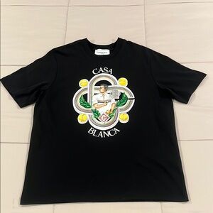 Casablanca Black Graphic T-Shirt